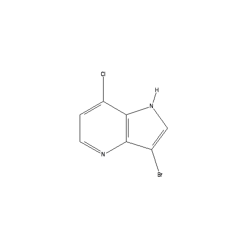 Chemical structure of 3-bromo-7-chloro-1H-pyrrolo[2,3-c]pyridine