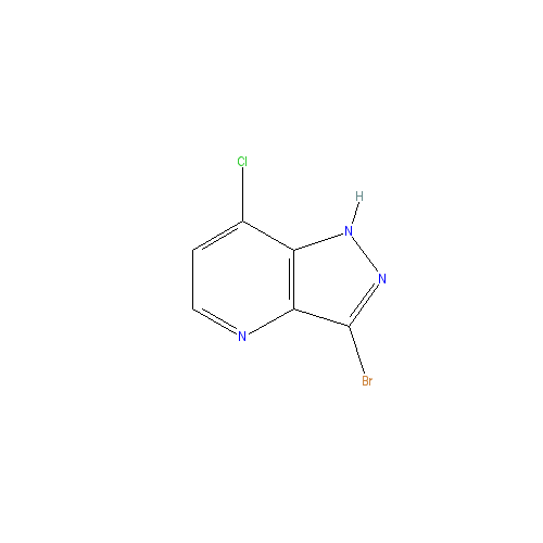 Chemical structure of 3-Bromo-7-chloro-1H-pyrazolo[3,4-c]pyridine