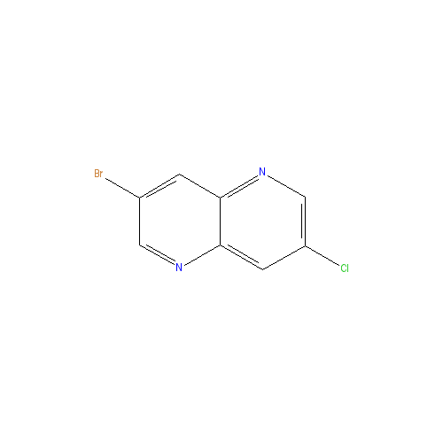 Chemical structure of 3-Bromo-7-chloro-1,5-naphthyridine