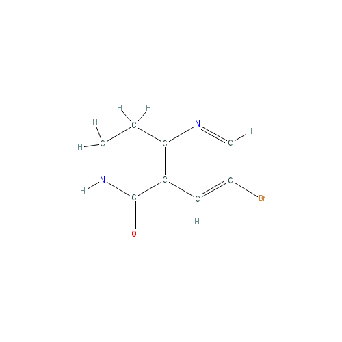 Chemical structure of 3-Bromo-7,8-dihydro-1,6-naphthyridin-5(6H)-one