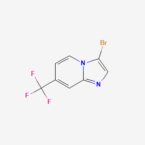 Chemical structure of 3-Bromo-7-(trifluoromethyl)imidazo[1,2-a]pyridine