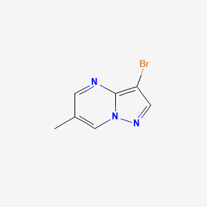 Chemical structure of 3-Bromo-6-methylpyrazolo[1,5-a]pyrimidine