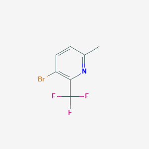 Chemical structure of 3-Bromo-6-methyl-2-(trifluoromethyl)pyridine