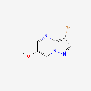 Chemical structure of 3-Bromo-6-methoxypyrazolo[1,5-a]pyrimidine