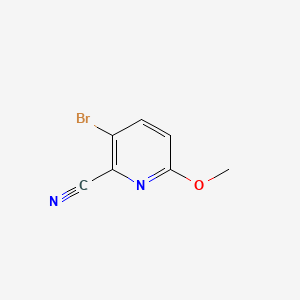 Chemical structure of 3-Bromo-6-methoxypicolinonitrile