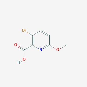 Chemical structure of 3-Bromo-6-methoxypicolinic acid