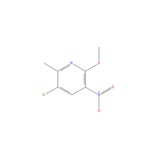 Chemical structure of 3-Bromo-6-methoxy-2-methyl-5-nitropyridine