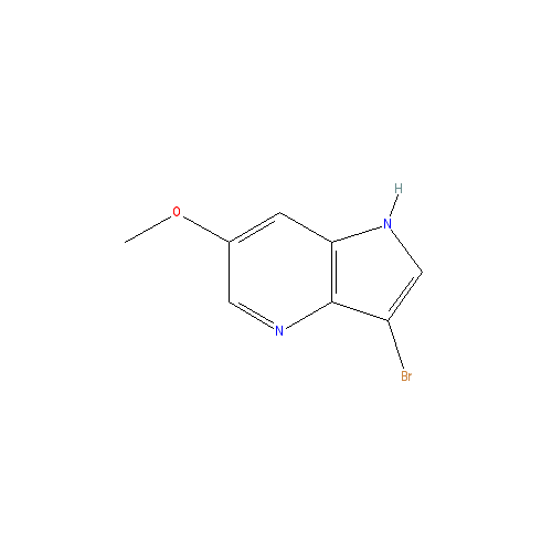 Chemical structure of 3-Bromo-6-methoxy-1H-pyrrolo[3,2-b]pyridine