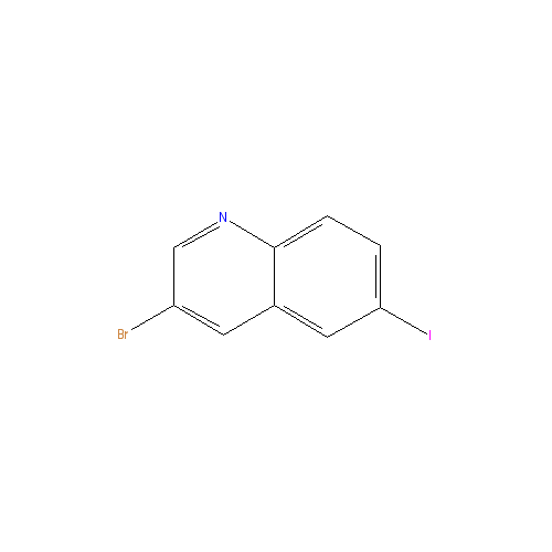 Chemical structure of 3-Bromo-6-iodoquinoline