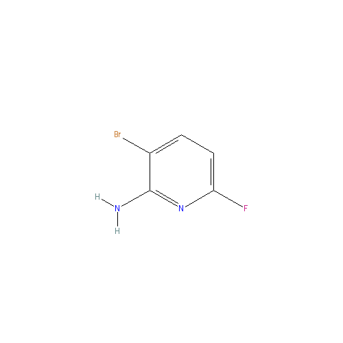Chemical structure of 3-Bromo-6-fluoropyridin-2-amine