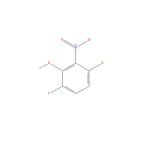 Chemical structure of 3-Bromo-6-fluoro-2-nitrophenol