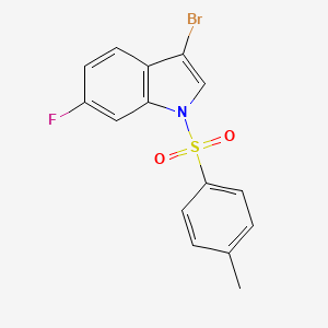 Chemical structure of 3-Bromo-6-fluoro-1-(p-toluenesulfonyl)indole