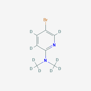 Chemical structure of 3-Bromo-6-dimethylaminopyridine-d9