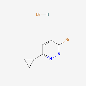 Chemical structure of 3-Bromo-6-cyclopropylpyridazine Hydrobromide
