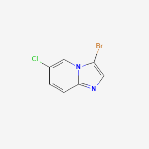 Chemical structure of 3-Bromo-6-chloroimidazo[1,2-a]pyridine