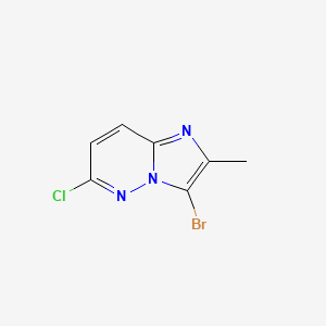 Chemical structure of 3-Bromo-6-chloro-2-methylimidazo[1,2-b]pyridazine