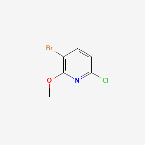Chemical structure of 3-Bromo-6-chloro-2-methoxypyridine