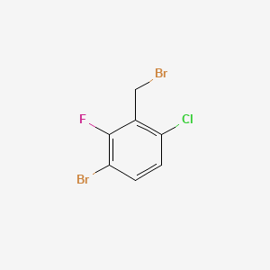 Chemical structure of 3-Bromo-6-chloro-2-fluorobenzyl bromide