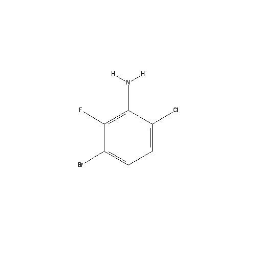 Chemical structure of 3-Bromo-6-chloro-2-fluoroaniline