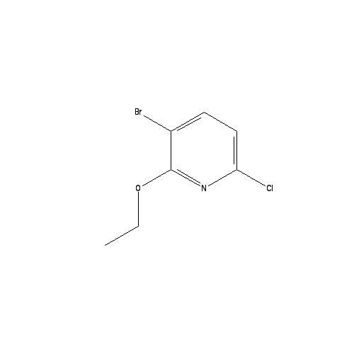 Chemical structure of 3-Bromo-6-chloro-2-ethoxypyridine