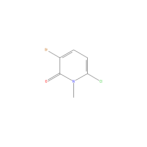 Chemical structure of 3-Bromo-6-chloro-1-methylpyridin-2(1H)-one