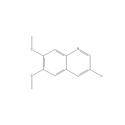 Chemical structure of 3-bromo-6,7-dimethoxyquinoline