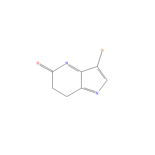 Chemical structure of 3-Bromo-6,7-dihydro-5H-pyrrolo[3,4-b]pyridin-5-one
