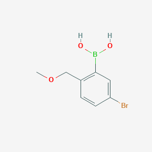 Chemical structure of 3-Bromo-6-(methoxymethyl)phenylboronic acid