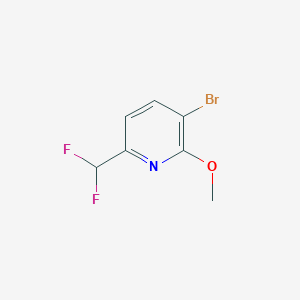 Chemical structure of 3-Bromo-6-(difluoromethyl)-2-methoxypyridine