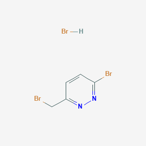 Chemical structure of 3-Bromo-6-(bromomethyl)pyridazine hydrobromide