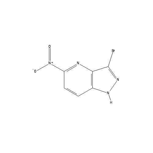 Chemical structure of 3-Bromo-5-nitro-1H-pyrazolo[3,4-b]pyridine