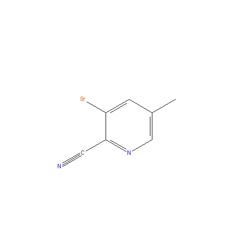 Chemical structure of 3-bromo-5-methylpyridine-2-carbonitrile