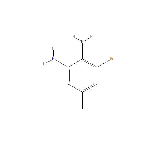 Chemical structure of 3-Bromo-5-methylbenzene-1,2-diamine