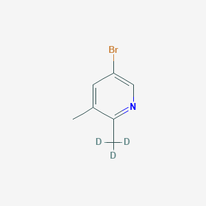 Chemical structure of 3-Bromo-5-methyl-6-(methyl-d3)-pyridine