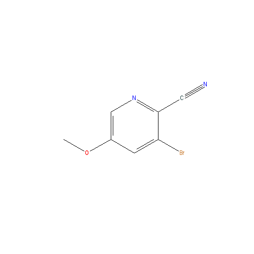 Chemical structure of 3-Bromo-5-methoxypicolinonitrile