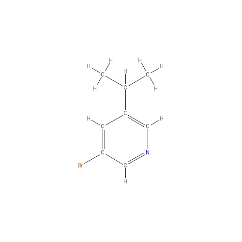 Chemical structure of 3-Bromo-5-isopropylpyridine
