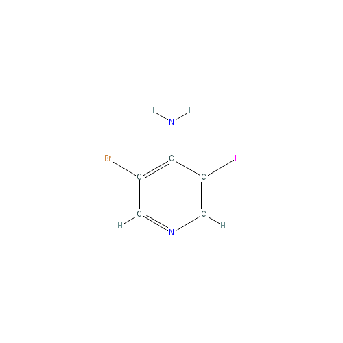 Chemical structure of 3-Bromo-5-iodopyridin-4-amine