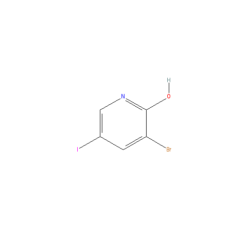 Chemical structure of 3-Bromo-5-iodopyridin-2-ol
