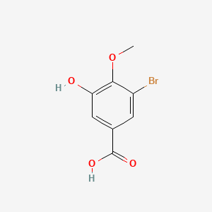 Chemical structure of 3-Bromo-5-hydroxy-4-methoxybenzoic acid