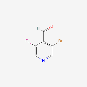 Chemical structure of 3-Bromo-5-fluoroisonicotinaldehyde