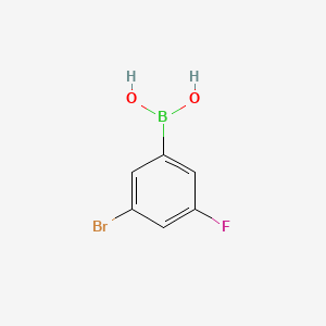 Chemical structure of 3-Bromo-5-fluorobenzeneboronic acid
