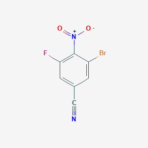 Chemical structure of 3-Bromo-5-fluoro-4-nitrobenzonitrile