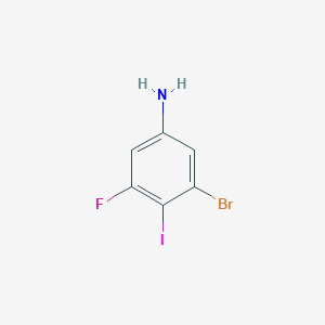 Chemical structure of 3-Bromo-5-fluoro-4-iodoaniline