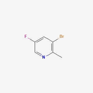 Chemical structure of 3-Bromo-5-fluoro-2-methylpyridine