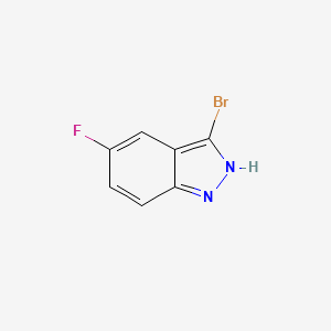 Chemical structure of 3-bromo-5-fluoro-1H-indazole