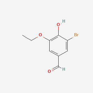 Chemical structure of 3-Bromo-5-ethoxy-4-hydroxybenzaldehyde