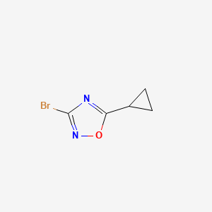 Chemical structure of 3-Bromo-5-cyclopropyl-1,2,4-oxadiazole