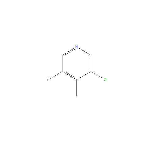 Chemical structure of 3-Bromo-5-chloro-4-methylpyridine