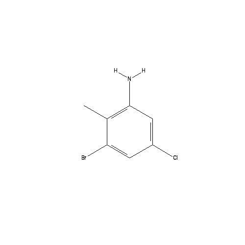 Chemical structure of 3-Bromo-5-chloro-2-methylaniline