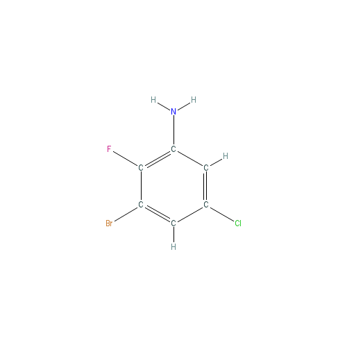 Chemical structure of 3-Bromo-5-Chloro-2-fluoroaniline hydrochloride